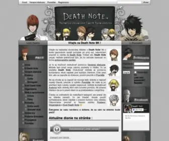 Deathnote.sk(Death Note SK) Screenshot