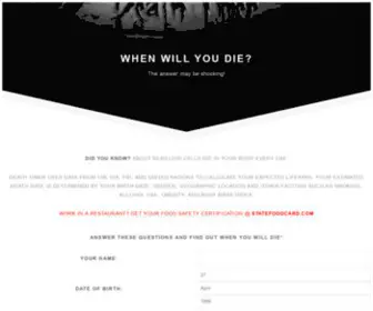 Deathtimer.com(Calculate the Date of your Death) Screenshot