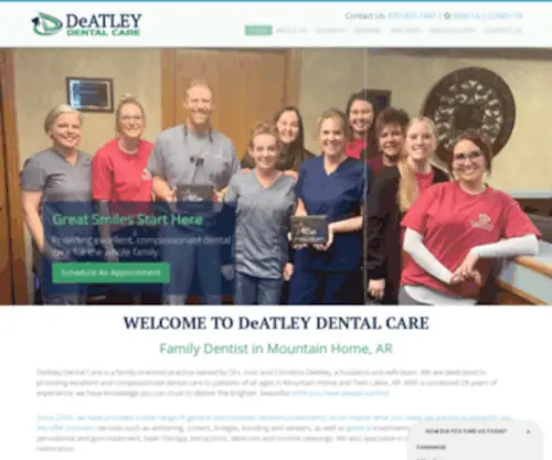 Deatleydental.com(DeAtley Dental Care) Screenshot