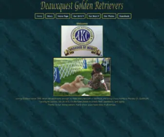 Deauxquest.com(Golden Retrievers) Screenshot