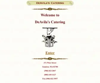 Deavilascatering.com(DeAvila's Catering) Screenshot