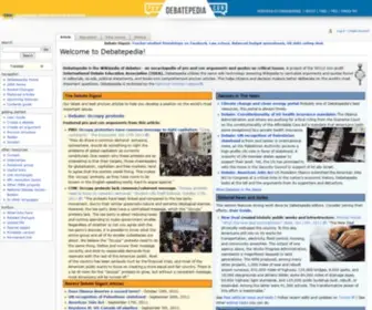 Debatepedia.com(Welcome to Debatepedia) Screenshot