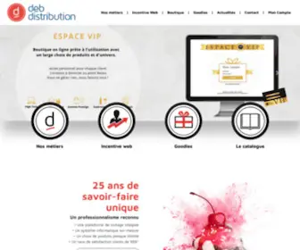 Debdistribution.com(DEB Distribution est votre partenaire de stimulation des ventes et cadeaux d'entreprise) Screenshot