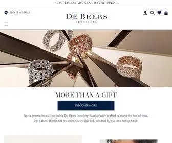 Debeers.com(Diamond Jewelry) Screenshot