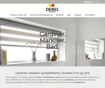 Debel.dk(Gardiner, markiser og lækkert badtilbehør) Screenshot