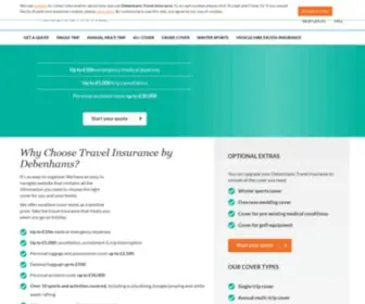 Debenhamstravelinsurance.com(Department Stores Realisations) Screenshot