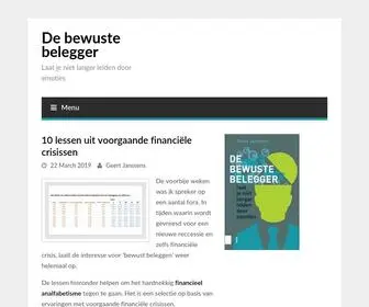 Debewustebelegger.be(De bewuste belegger) Screenshot