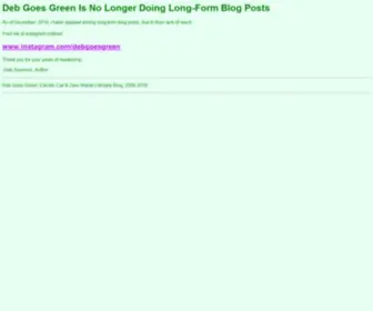 Debgoesgreen.com(Deb Goes Green) Screenshot