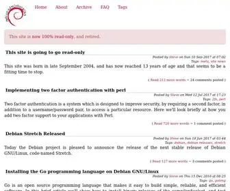 Debian-Administration.org(Wayback Machine) Screenshot