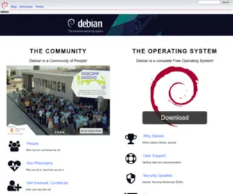 Debian.com(The Universal Operating System) Screenshot