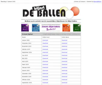 Debiljartballen.nl(Welkom op de website van De Biljart Ballen) Screenshot