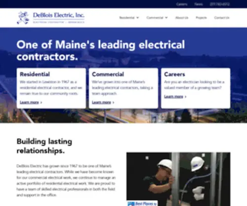 Debloiselectric.com(DeBlois Electric) Screenshot