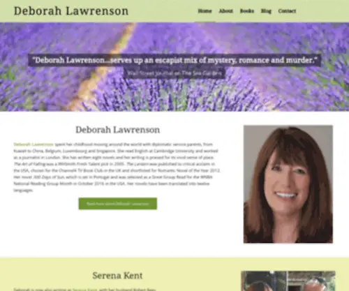 Deborah-Lawrenson.co.uk(Deborah Lawrenson) Screenshot