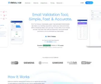 Debounce.io(Fast & Accurate Email Validation and Email Verification Tool) Screenshot