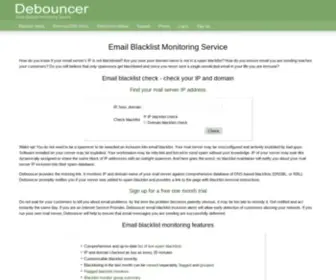Debouncer.com(Email Blacklist Monitoring Service) Screenshot