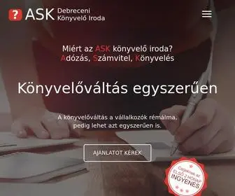 Debrecen-Konyveles.hu(ASK Debreceni Könyvelő Iroda) Screenshot