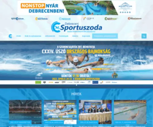 Debrecenisportuszoda.hu(A Debreceni Sportuszoda Hivatalos Honlapja) Screenshot