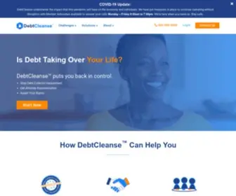 Debtcleanse.com(Putting you back in control of your debt) Screenshot