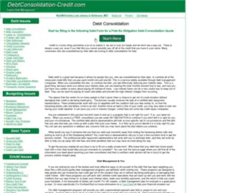 Debtconsolidation-Credit.com(Debt Consolidation Credit Services) Screenshot