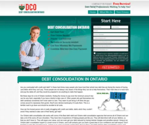 Debtconsolidation-Ontario.ca(Toll free call 1.844.701.9947) Screenshot