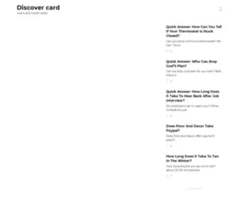 Debtconsolidationsquestions.com(Discover card) Screenshot