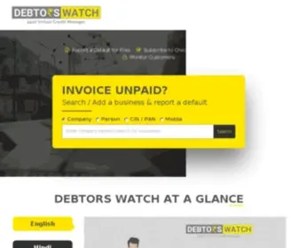 Debtorswatch.com(Report trade defaults and recover debts) Screenshot