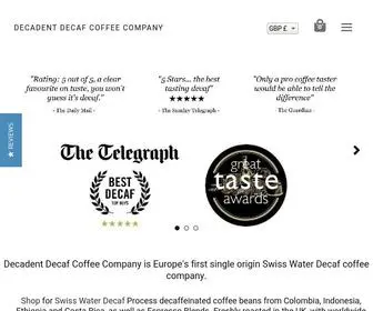 Decadentdecaf.com(Decadent Decaf Coffee Company) Screenshot