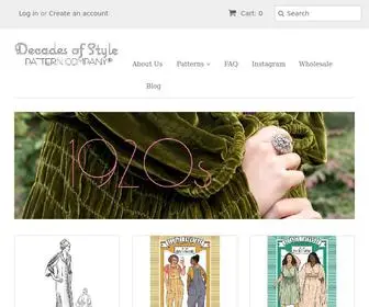 Decadesofstyle.com(Vintage sewing patterns from Decades of Style Pattern Company) Screenshot