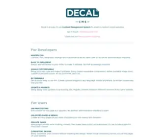 Decalcms.com(Decal CMS) Screenshot