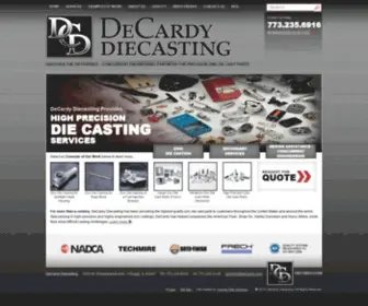 Decardy.com(High Precision Die Casting Services & Precision Zinc Die Cast Parts) Screenshot