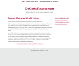 Decartafinance.com(Georgia Chartered Credit Unions) Screenshot