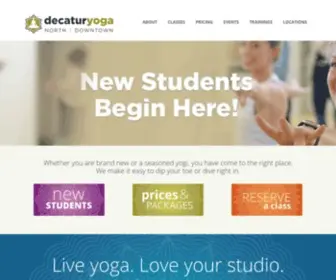 Decaturhotyoga.com(Decatur Yoga & Pilates) Screenshot