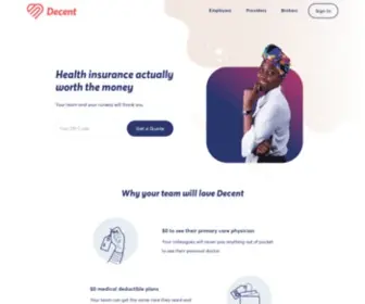 Decent.com(Health Insurance) Screenshot