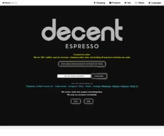 Decentespresso.com(Decent Espresso) Screenshot