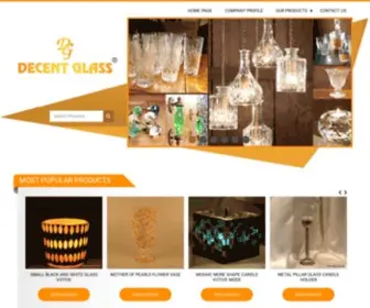 Decentglass.com(Glass Vases Manufacturer) Screenshot