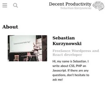 Decentproductivity.com(Sebastian Kurzynowski) Screenshot