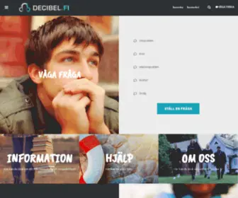 Decibel.fi(är en ungdomsinformations) Screenshot