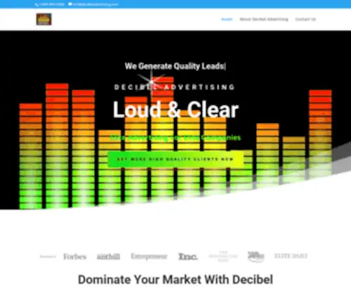 Decibeladvertising.com(Decibel LLC) Screenshot