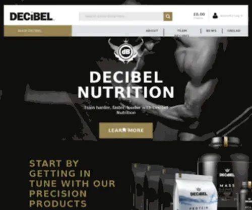 Decibelnutrition.com(Decibel. Achieves serious goals and tastes seriously good) Screenshot