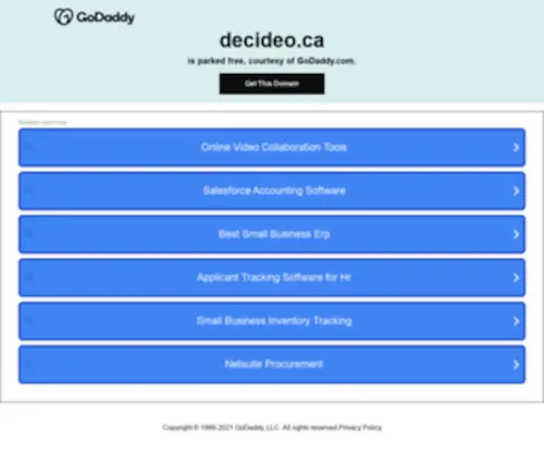 Decideo.ca(Entrepôt de données) Screenshot