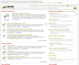 Decido.de(Preisvergleich, Testberichte und Online Shopping) Screenshot