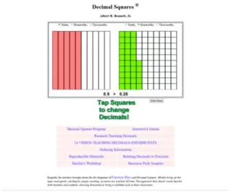 Decimalsquares.com(Decimal Squares) Screenshot