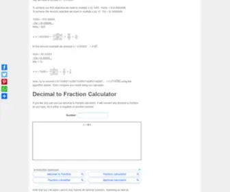 Decimaltofraction.net(Decimaltofraction) Screenshot