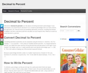 Decimaltopercent.com(Decimal to Percent) Screenshot