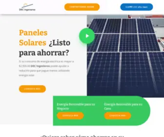 Decingenieros.com(Instalación de Paneles Solares) Screenshot