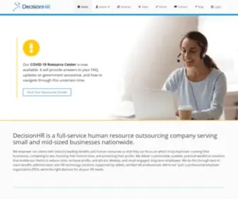 Decisionhr.com(A professional employer organization (PEO)) Screenshot
