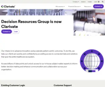 Decisionresources.com(Decision Resources Group is now Clarivate) Screenshot