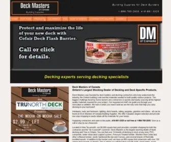 Deckmasters.ca(Deck Masters Of Canada Deck Building Supplies) Screenshot