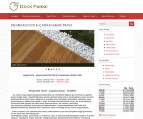 Deckparke.com(Dış Mekan Deck & İç Mekan Masif Parke) Screenshot