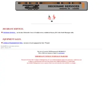 Deckrane.com(DECKRANE SERVICES) Screenshot